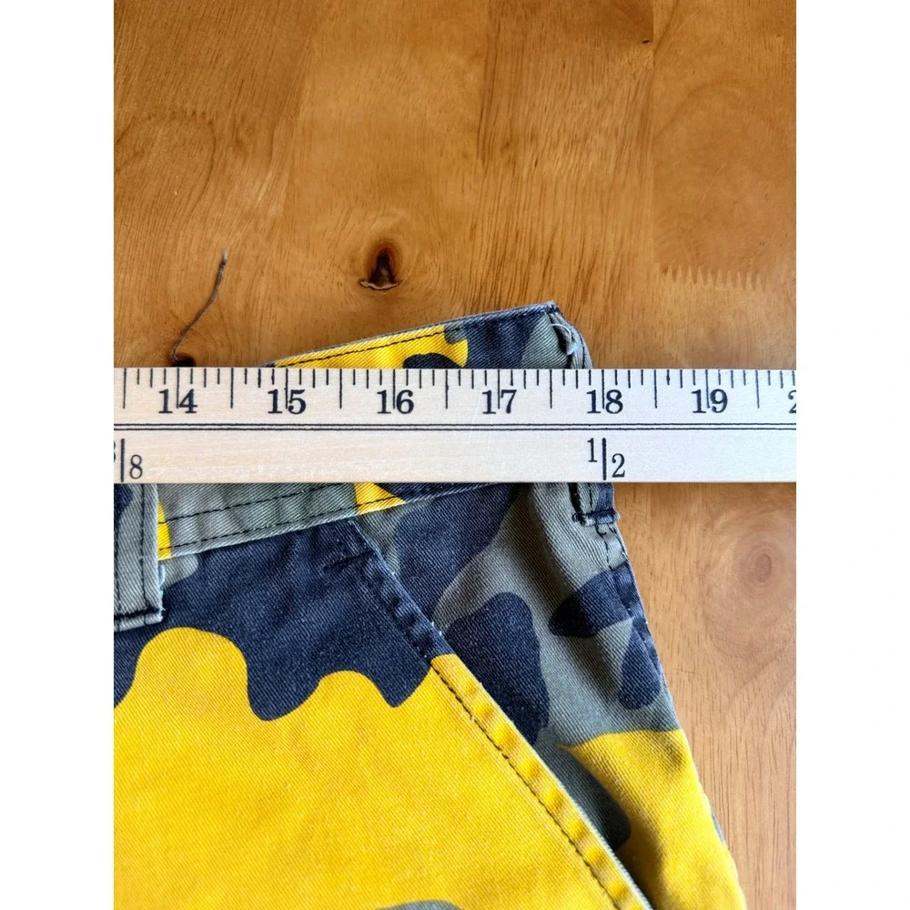 Rothco Ultra Force BDU Yellow Camo Cargo Shorts Mens Large Regular Frayed Hem
